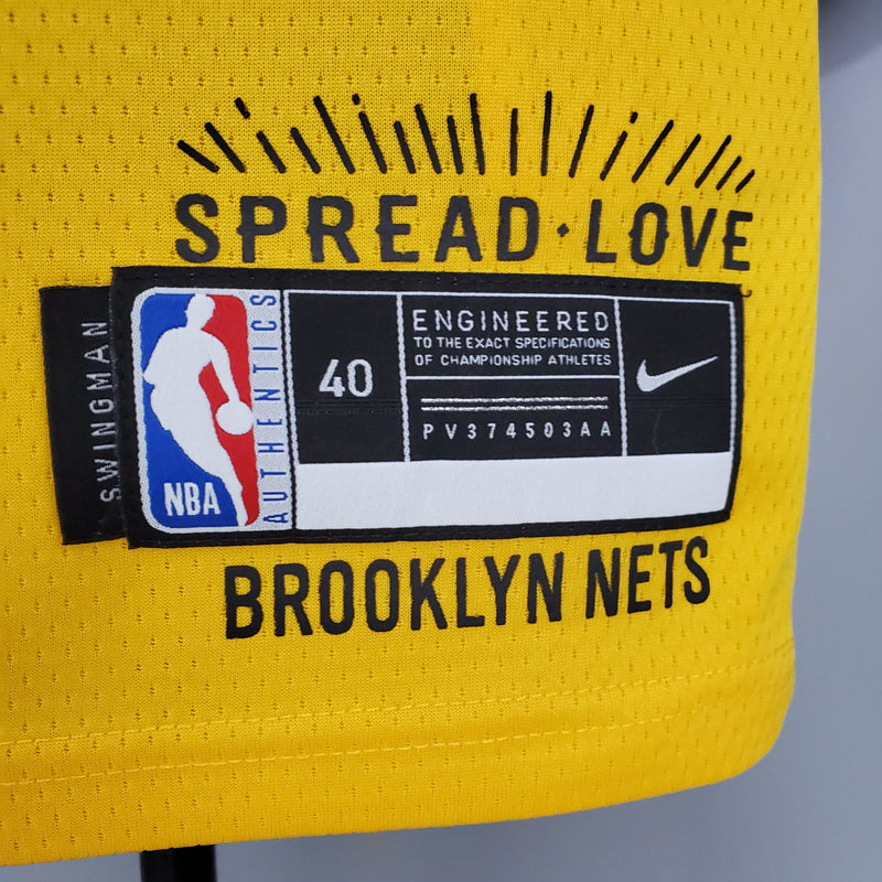 Regata Brooklyn Nets 2020/21 - Commemorative Edition Yellow