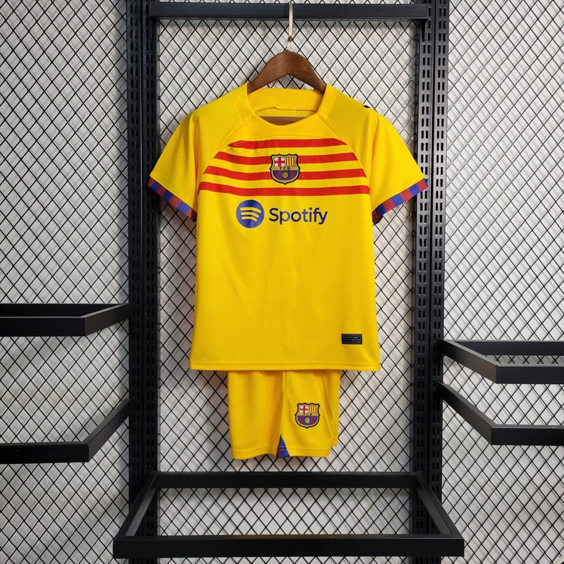 Conjunto IV Barcelona Camisa 2023/24 - Infantil