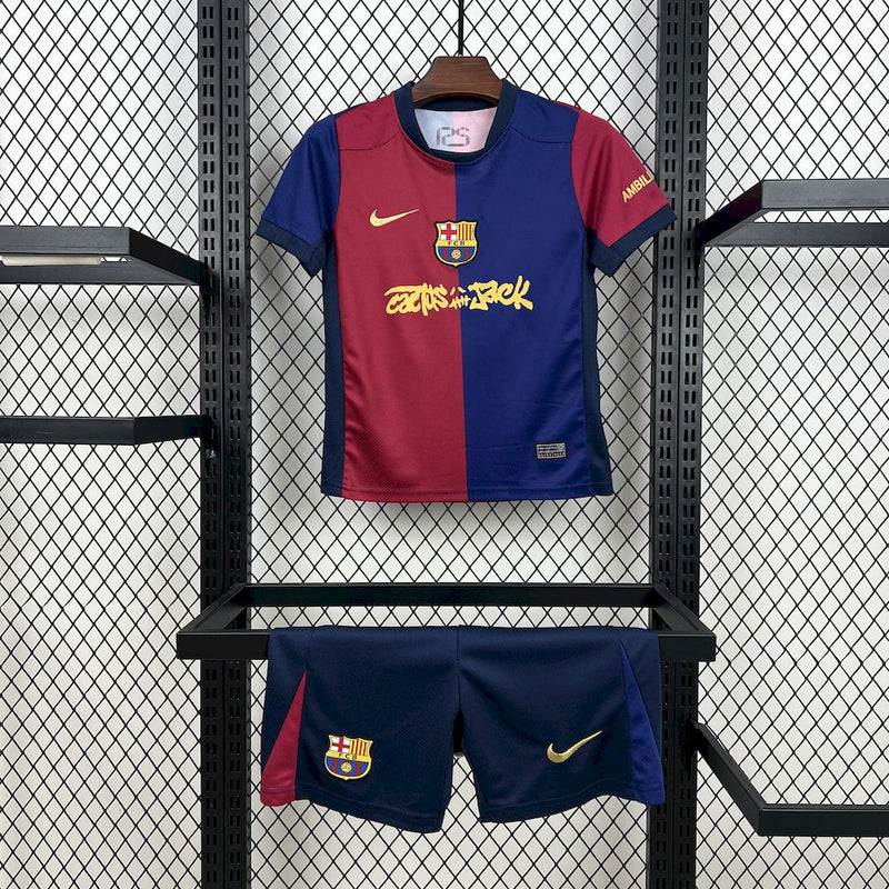 Conjunto I Barcelona x Travis Scott 2024/25 - Infantil