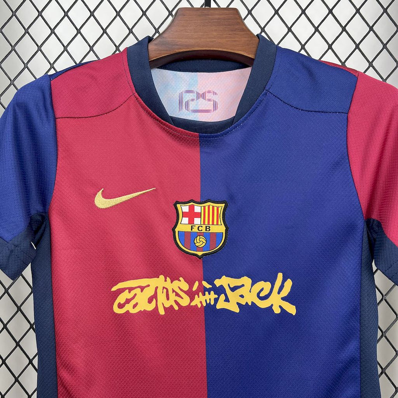 Conjunto I Barcelona x Travis Scott 2024/25 - Infantil